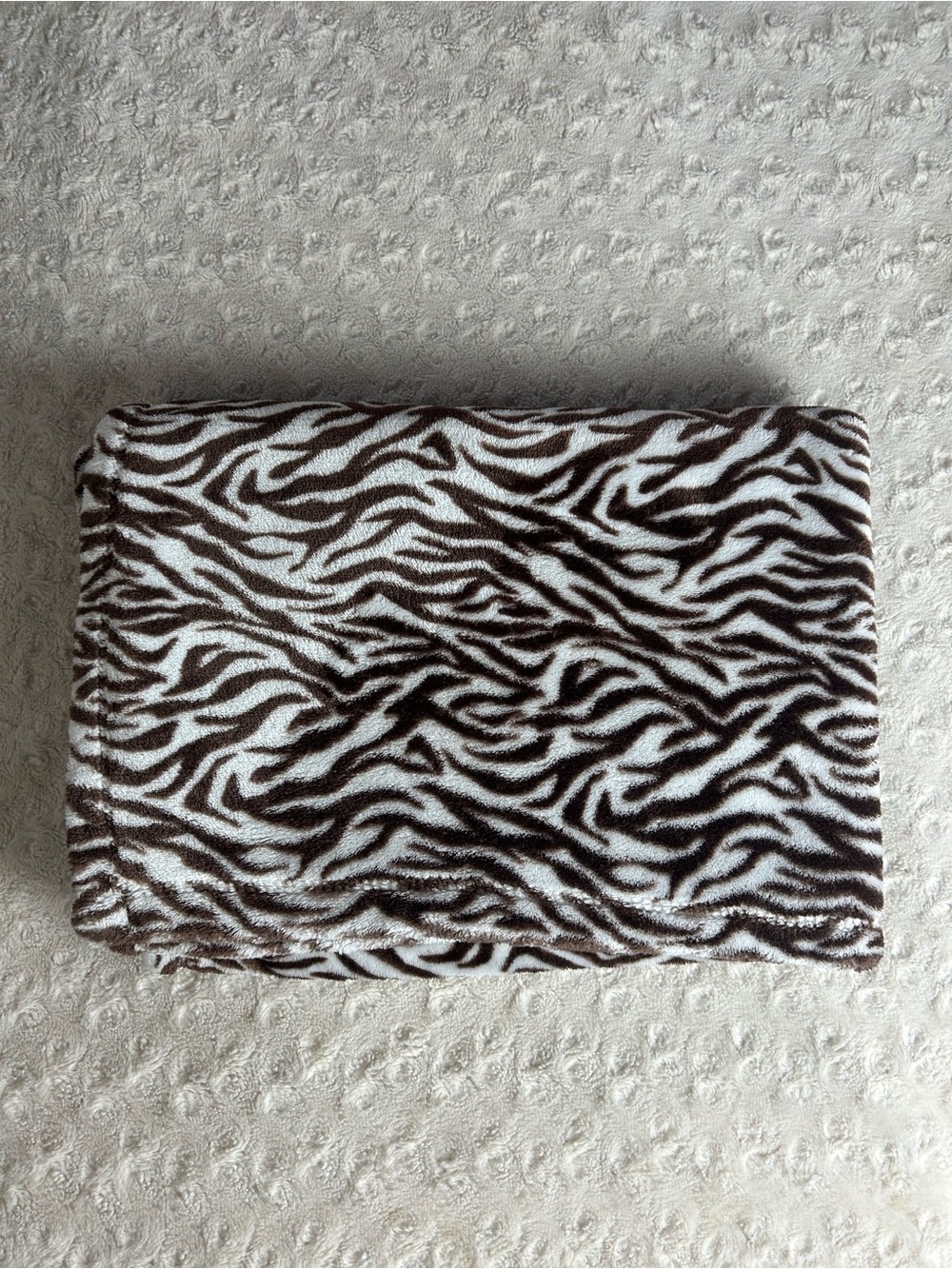 Baby Starters Brown White Zebra Print Blanket Lovey Plush